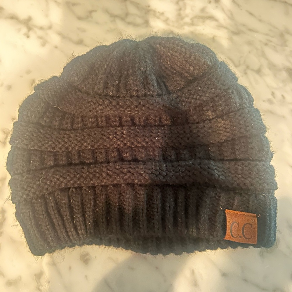 Black C.C. beanie
